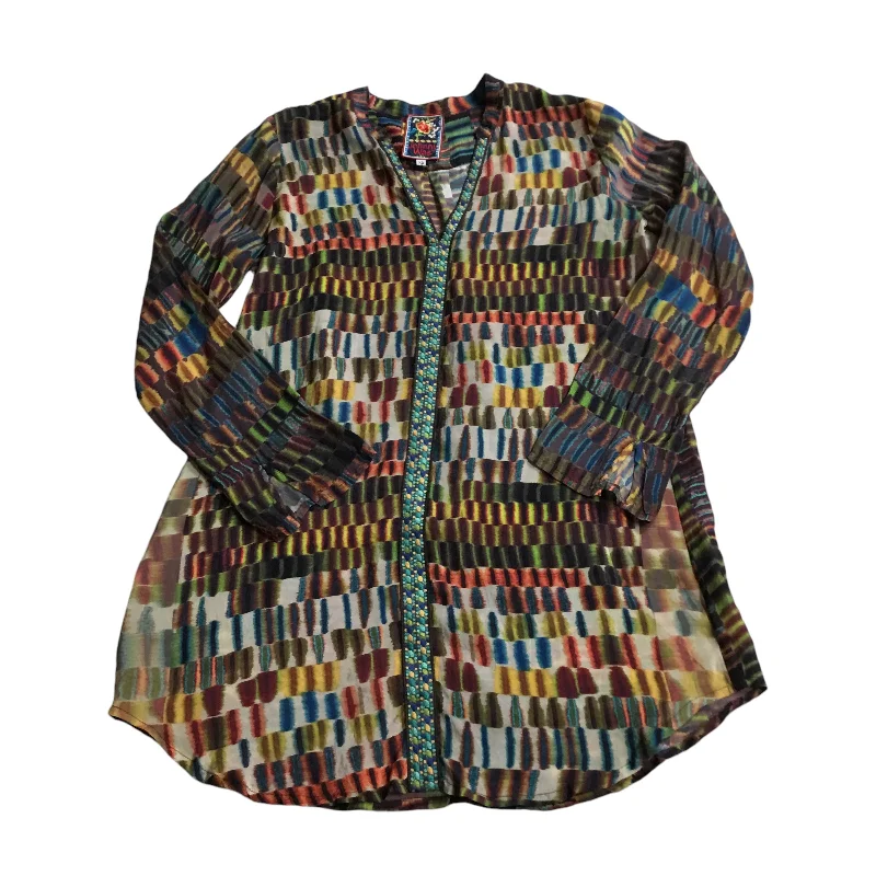 Top Long Sleeve By Johnny Was In Multi-colored, Size: Xs