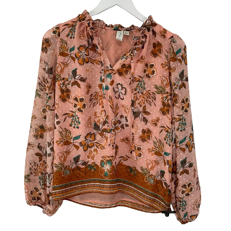 Top Long Sleeve By Joie In Pink, Size: Petite   S