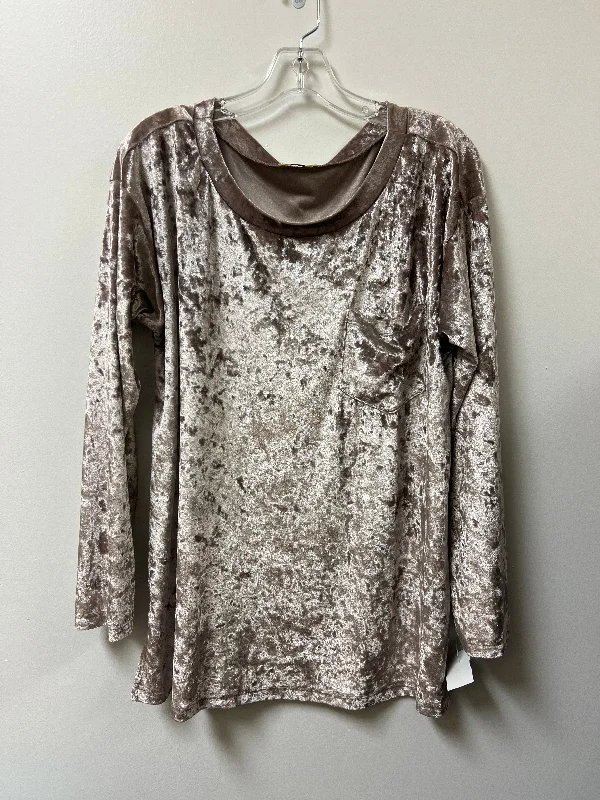 Top Long Sleeve By Kori America In Purple, Size: L