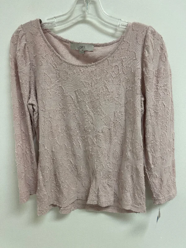 Top Long Sleeve By Loft In Pink, Size: S