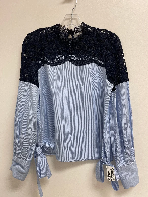 Top Long Sleeve By Marled In Blue, Size: L