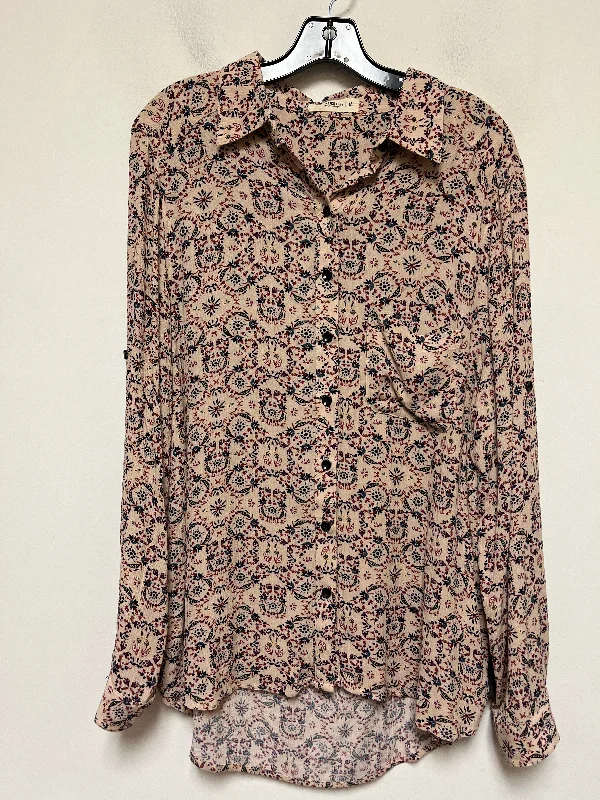 Top Long Sleeve By Natural Life In Floral Print, Size: M