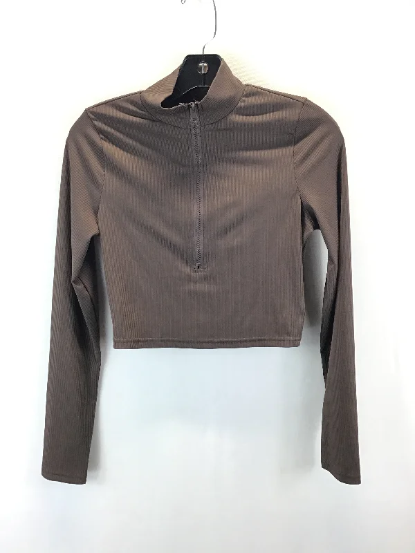 Top Long Sleeve By Shein In Brown, Size: 6