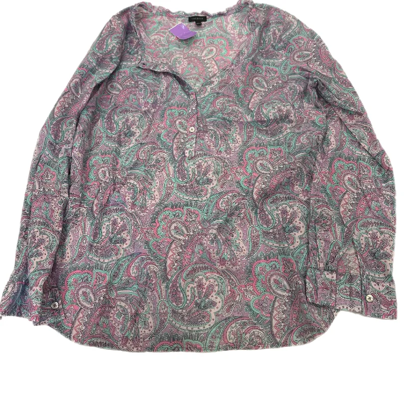 Top Long Sleeve By Talbots In Paisley, Size: M