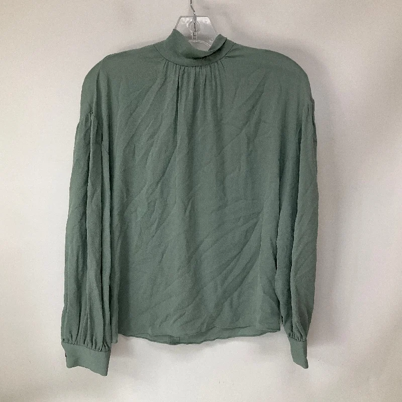 Top Long Sleeve By Vince In Green, Size: S