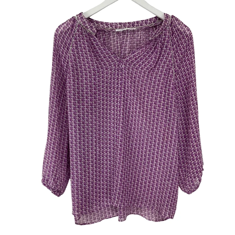 Top Long Sleeve By Violet And Claire In Purple, Size: L