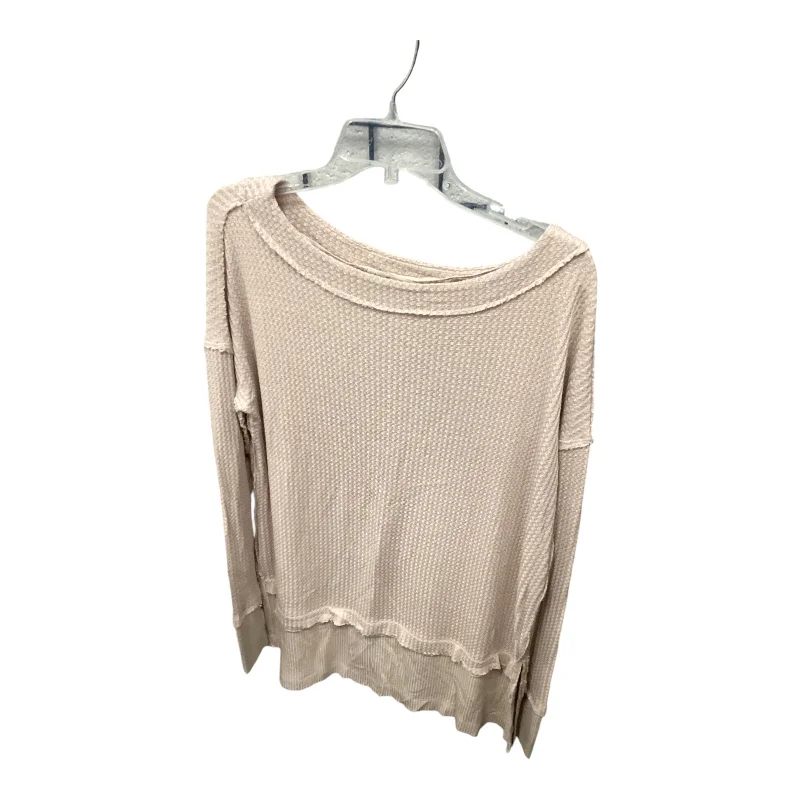 Top Long Sleeve By We The Free In Tan, Size: Xs